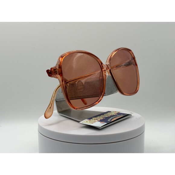 Vintage Oversize Sunglasses NOS Monochrome Amber Orange Lens/Frame 1970s-1980s - Picture 3 of 10